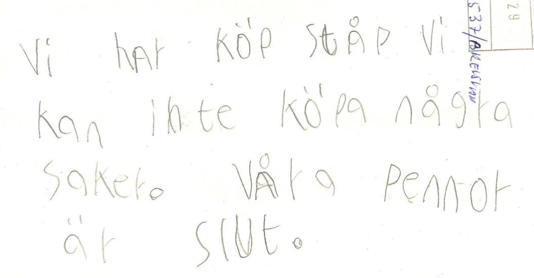 10-åringens brev till Stefan Löfven. 10-åringens brev till Stefan Löfven.